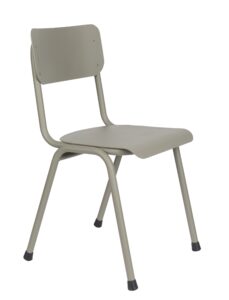 Šedá jídelní židle ZUIVER BACK TO SCHOOL OUTDOOR Zuiver