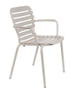 Jílová kovová zahradní židle ZUIVER VONDEL s područkami Zuiver