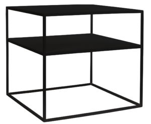 Nordic Design Černý kovový konferenční stolek Moreno II. 50 x 50 cm Nordic Design