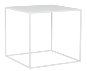 Nordic Design Bílý kovový konferenční stolek Moreno 50 x 50 cm Nordic Design