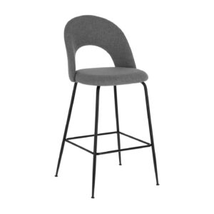 Světle šedá látková barová židle LaForma Mahalia LaForma