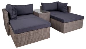 Nordic Living Zahradní ratanový lounge set Arosa Nordic Living