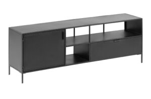 Černý kovový TV stolek LaForma Shantay 150x50 cm LaForma