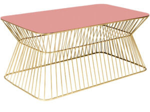 Růžovo zlatý kovový konferenční stolek BOLD MONKEY NO OFFENCE 65 x 38 cm Bold Monkey