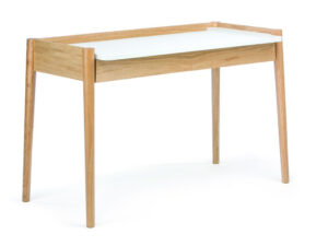Bílý dubový pracovní stůl Woodman Feldbach 126x60 cm Woodman