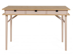 Hnědo růžový březový pracovní stůl Woodman Solo 115x50 cm Woodman