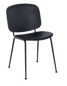 Černá kožená jídelní židle HOUE Grapp Houe