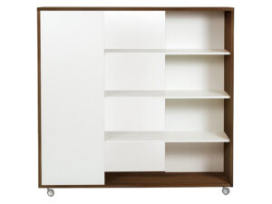 Bílá dřevěná knihovna Woodman Adala II. 148 cm Woodman