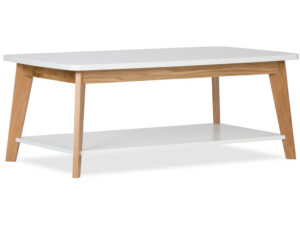 Bílý dubový konferenční stolek Woodman Kensal Nordic 115x65 cm Woodman