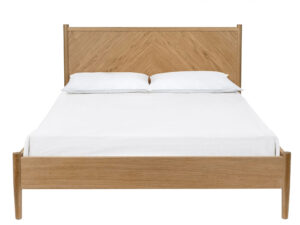 Přírodní dubová postel Woodman Farsta Angle 140x200 cm Woodman