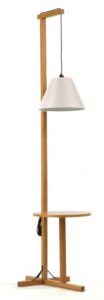Bílá dubová stojací lampa Woodman Woodman