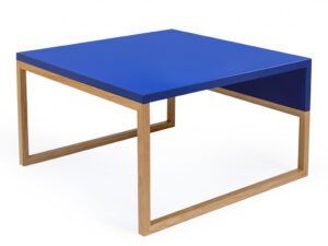 Modrý dřevěný konferenční stolek Woodman Cubis 60x50 cm Woodman