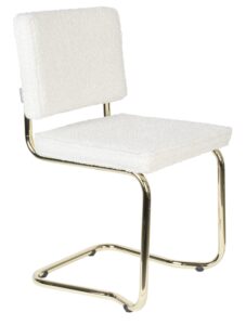 Bílá látková jídelní židle ZUIVER TEDDY KINK Zuiver