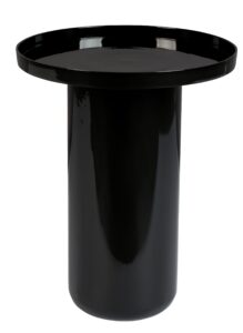 Černý kovový kulatý odkládací stolek ZUIVER SHINY BOMB 40 cm Zuiver