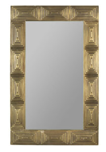 Zlaté kovové závěsné zrcadlo DUTCHBONE VOLAN 110 x 70 cm Dutchbone