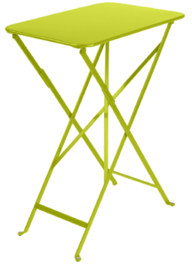 Světle zelený kovový skládací stůl Fermob Bistro 37 x 57 cm Fermob