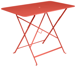 Oranžový kovový skládací stůl Fermob Bistro 97 x 57 cm Fermob
