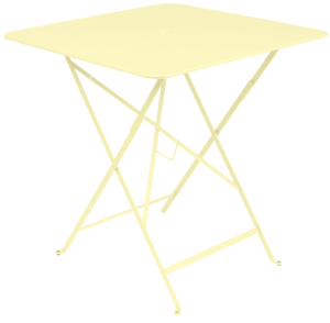 Citronově žlutý kovový skládací stůl Fermob Bistro 71 x 71 cm Fermob