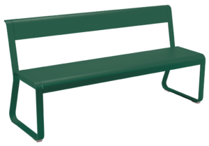 Tmavě zelená kovová lavice Fermob Bellevie Fermob