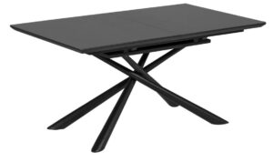 Černý skleněný rozkládací jídelní stůl LaForma Theone 160-210 x 90 cm LaForma
