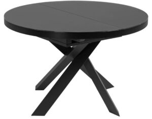 Černý skleněný rozkládací jídelní stůl LaForma Vashti 120 - 160 cm LaForma