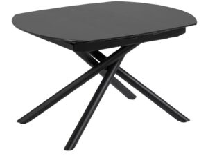 Černý skleněný rozkládací jídelní stůl LaForma Yodalia 130/190x100 cm LaForma