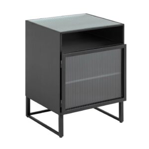 Černý kovový noční stolek LaForma Trixie 45 x 41 cm LaForma