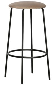 Hoorns Šedozelená sametová barová stolička Moline 76 cm Hoorns