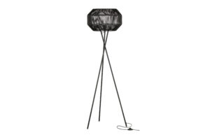 Hoorns Černá pletená stojací lampa Adelaine 45 cm Hoorns