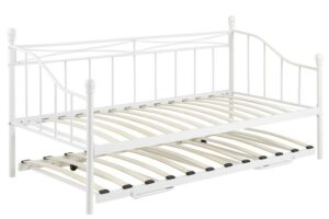 SCANDI Bílá kovová postel Oli 90x200 cm SCANDI