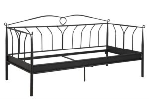 SCANDI Černá kovová postel Oli 90x200 cm SCANDI