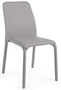 Béžovo šedá koženková jídelní židle Bizzotto Pathos Bizzotto