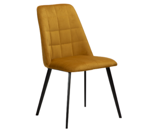 DAN-FORM Žlutá sametová jídelní židle DanForm Embrace DAN-FORM