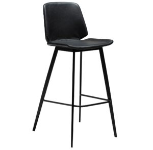 DAN-FORM Černá kožená barová židle DanForm Swing 105 cm DAN-FORM