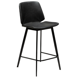 DAN-FORM Černá kožená barová židle DanForm Swing 94 cm DAN-FORM