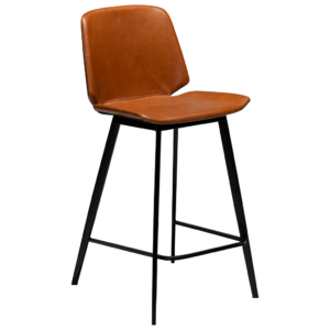 DAN-FORM Hnědá kožená barová židle DanForm Swing 94 cm DAN-FORM
