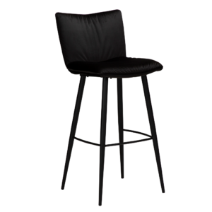 DAN-FORM Černá sametová barová židle DanForm Join 103 cm DAN-FORM