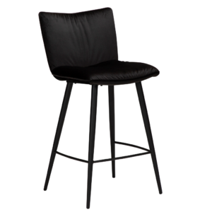 DAN-FORM Černá sametová barová židle DanForm Join 93 cm DAN-FORM