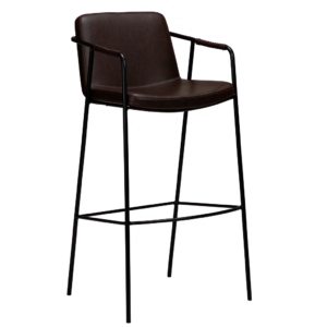 DAN-FORM Tmavě hnědá koženková barová židle DanForm Boto 105 cm DAN-FORM