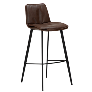 DAN-FORM Tmavě hnědá kožená barová židle DanForm Fierce 103 cm DAN-FORM