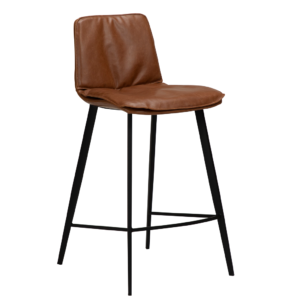 DAN-FORM Hnědá kožená barová židle DanForm Fierce 93 cm DAN-FORM