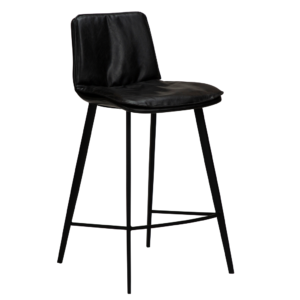 DAN-FORM Černá kožená barová židle DanForm Fierce 93 cm DAN-FORM