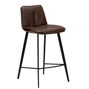 DAN-FORM Tmavě hnědá kožená barová židle DanForm Fierce 93 cm DAN-FORM