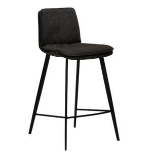 DAN-FORM Černá látková barová židle DanForm Fierce 93 cm DAN-FORM