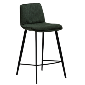 DAN-FORM Tmavě zelená látková barová židle DanForm Fierce 93 cm DAN-FORM