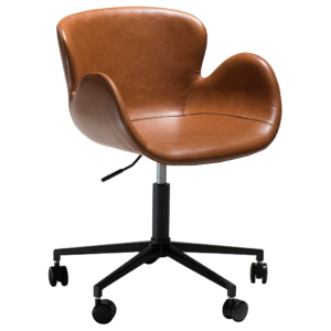 DAN-FORM Koňakově hnědá koženková kancelářská židle DanForm Gaia DAN-FORM