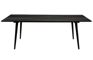 DAN-FORM Černý dřevěný jídelní stůl DanForm Bone 100x220 cm DAN-FORM