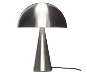 Stříbrná kovová stolní lampa Hübsch Bunr 33 cm Hübsch