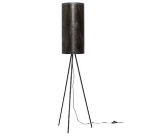 Černá kovová stojací lampa Hübsch Tubs 130 cm Hübsch