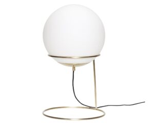 Bílo zlatá kovová stolní lampa Hübsch Loun 53 cm Hübsch